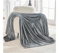GC GAVENO CAVAILIA Flannel Fleece Throw Blanket King Size 200x240 Cm | Charcoal