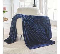 GC GAVENO CAVAILIA Flannel Fleece Throw Blanket King Size 200x240 Cm | Navy