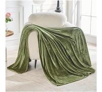 GC GAVENO CAVAILIA Flannel Fleece Throw Blanket King Size 200x240 Cm | Sage Green