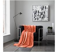 GC GAVENO CAVAILIA Flannel Sherpa Fleece Blankets Soft Teddy Fluffy Snuggle Warm & Cosy Sofa Bed Settee Plush Faux Throw, Polyester, Coral, 150X200