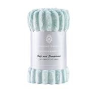 GC GAVENO CAVAILIA Fleece Throw Blanket | Soft Fluffy Throws For Sofas, Bed, Settee, Couch | Extra Warm Large Blanket Throw | Easycare, Anti Allergic | Double 150x200 Cm | Duck Egg