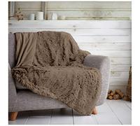 GC GAVENO CAVAILIA Fleece Hug Snug Throw, Fluffy Throws Blanket, Cosy Snuggle Blankets For Sofas OR Bed, Mink, 150X200 Cm
