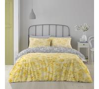 GC GAVENO CAVAILIA Flower Duvet Cover, Reversible Blossom Bedding Sets Polycotton Quilt Covers Double Bed Set, Ochre