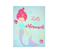 GC GAVENO CAVAILIA Fluffy Mermaid Blanket for Kids, Soft Flannel Fleece Throw for Girls & Couch, Blue Pink Mermaid Barbie Blanket, 110X140cm