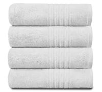 GC GAVENO CAVAILIA Gaveno Cavailia 100% Natural Cotton Thick Absorbent 450 GSM Hampton [Pack of 4-White, Hand Towel (50x80 Cm)