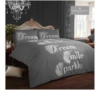 GC GAVENO CAVAILIA Gaveno Cavailia King Duvet Set Sparkle Grey, Modern Elegant Bedding, 3 Piece Cotton Blend Printed Reversible Bedlinen, Easy Care DuvetCover Bedset, 1 Quilt Cover and 2 Pillow Cases