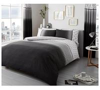 GC GAVENO CAVAILIA Gaveno Cavailia Luxurious Bed Set with Duvet Cover and Pillow Cases, Polyester-Cotton, King, Linen, Urban Ombre Grey