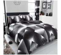 GC GAVENO CAVAILIA Geometric Bedding Sets Single, White/Black Duvet Cover Set, Reversible 3D Triangle Printed Quilt Covers