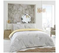GC GAVENO CAVAILIA Geometric Pattern Shapes Duvet Cover, Luxury Reversible Marble Bedding, Lines Quilt Bed Set, Grey, King