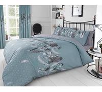 GC GAVENO CAVAILIA Geometrical Duvet Cover, Feather Bedding Set, Reversible Comforter Super King Bed Covers With Matching Pillowcases, Duck Egg