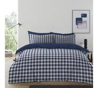 GC GAVENO CAVAILIA Gingham Check Duvet Cover King Size - Super Soft Microfiber Kingsize Duvet Cover Sets With Pillowcases - Tartan Check Bedding Set Reversible Plain Comforter Bed Cover - (230x220 Cm)