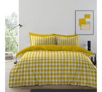 GC GAVENO CAVAILIA Gingham Check Duvet Cover King Size - Super Soft Microfiber Kingsize Duvet Cover Sets With Pillowcases - Tartan Check Bedding Set Reversible Plain Comforter Bed Cover - (230x220 Cm)