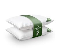 GC GAVENO CAVAILIA Goose Feather Pillows 2 Pack | Premium Hotel Quality Soft | Feather Pillows 2 Pack | Side Sleeper Bed Pillows | Hotel | UK Size (48x74cm)
