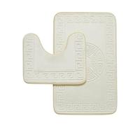 GC GAVENO CAVAILIA Gr ath Mats For Bathroom | Memory Foam Bath Mat Set 2 Piece Bathroom Mats Rug | Quick Dry & Water Absorbent BathMat Non Slip Toilet Pedestal Mat Sets, Cream