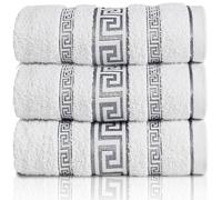 GC GAVENO CAVAILIA Gr ath Sheet - Pack Of 3 100% Egyptian Cotton Towels Bath Sheets - Extra Large Soft Highly Absorbent Quick Dry Towel (90x150 cm) - 550 GSM Towels For Bathroom - White