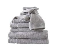 GC GAVENO CAVAILIA Greek Bath Sheet Towel Set - 2 Piece Egyptian Cotton Towels - Quick Dry Large Bath Towel - 500 GSM Towel For Bathroom - Grey - 80X140