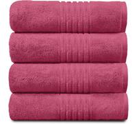 GAVENO CAVAILIA 4 Pack Hampton Towel in Pink | Size: Bath Sheet GAVENO CAVAILIA Pink Bath Sheet