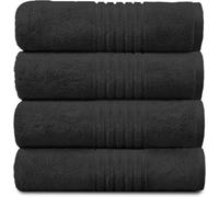 Gc Gaveno Cavailia Hampton Royal 4 Pack Bath Towel 70X120 Black Egyptian Cotton Premier Super Absorbent Towel