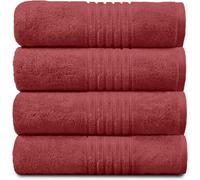 Gc Gaveno Cavailia Hampton Royal 4 Pack Bath Towel 70X120 Red Egyptian Cotton Premier Super Absorbent Towel