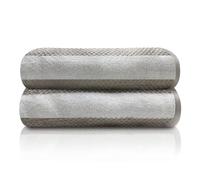 GC GAVENO CAVAILIA Hand Towels | Pack of 2 Royal Stripe Natural Hand Towels For Bathroom | Super Absorbent Fast Drying Hand Towel Egyptian Cotton Towels Set | Spa Gym Guest Towels 50x80 Cm