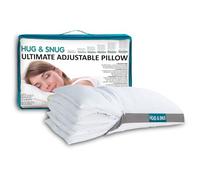GC GAVENO CAVAILIA Adjustable Microfiber Filling 6 Layered Pillow With Zipper Pillow Case, Hypoallergenic Side Sleeper Neck Orthopedic Pillow For Back Support, 46x66 Cm
