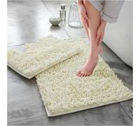 Gc Gaveno Cavailia Infinity Loop 2 Piece Bath Mat Set Cream Super Absorbent Non Slip Shower Mat