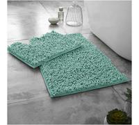 Gc Gaveno Cavailia Infinity Loop 2 Piece Bath Mat Set Duck Egg Super Absorbent Non Slip Shower Mat