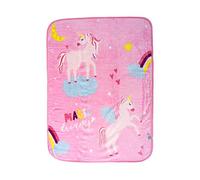 GC GAVENO CAVAILIA Kids Unicorn Fleece Blanket Fluffy Throw, 110X140cm