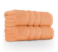 GC GAVENO CAVAILIA Large Bath Sheet 2 Pack - 100% Egyptian Cotton - Highly Water Absorbent & Quick Dry Extra Large Towels - Easycare & Durable - Peach