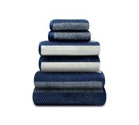 GC GAVENO CAVAILIA Large Bath Sheet Towels 2 Pack - 100% Egyptian Cotton Bathroom Towel Set - Highly Water Absorbent & Quick Dry Extra Large Bath Towel - Easycare & Durable - Navy