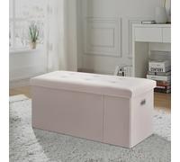GC GAVENO CAVAILIA Large Storage Box with Lid | Ottoman Storage Box Footstool Bench | Rectangle Storage Box for Bedroom, Hallway | Toys and Clothes Blanket Storage Box (76x35x35 cm)