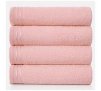 GC GAVENO CAVAILIA Large Towels Bath Sheet - Highly Absorbent Egyptian Cotton Towel Set - 4 Pack Extra Soft Blush Pink - Quick Dry Sheets - 450 GSM Washable Towels, 75 X 135 Cm