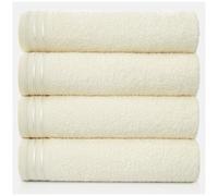 GC GAVENO CAVAILIA Large Towels Bath Sheet - Highly Absorbent Egyptian Cotton Towel Set - 4 Pack Extra Soft Large Bath Towel Cream - Quick Dry Bath Sheets - 450 GSM Washable Towels, 75 x 135 cm