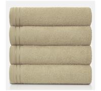 GC GAVENO CAVAILIA Large Towels Bath Sheet - Highly Absorbent Egyptian Cotton Towel Set - 4 Pack Extra Soft Large Bath Towel Mocha - Quick Dry Bath Sheets - 450 GSM Washable Towels, 75 x 135 cm