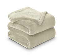 GC GAVENO CAVAILIA Luxurious Fleece Mink Blanket, Warm and Thermal Blankets Throws, Cuddly Throws For Sofas, Cream, 200 x 240
