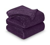 GC GAVENO CAVAILIA Luxurious Fleece Mink Blanket, Warm & Thermal Blankets Throws, Cuddly Throws For Sofas, Aubergine, 200X240