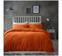 GC GAVENO CAVAILIA Luxurious Fleece Single Duvet Cover Set, Fluffy Honeycomb Bedding Sets Teddy Quilt Bedset Warm Popcorn Bedlinen, Rust