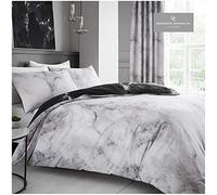 GC GAVENO CAVAILIA Luxurious MARBLE Bed Set with Duvet Cover and Pillow Cases, Polyester-Cotton, White, King,