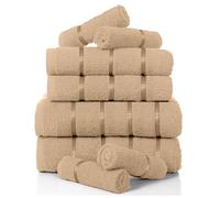 GC GAVENO CAVAILIA Luxury 8 Pack Boston Bale Set, Extra Soft 100% Egyptian Cotton, Highly Absorbent Towel 450 GSM, NATURAL, MAIL BAG