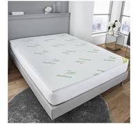 GC GAVENO CAVAILIA Luxury Bamboo 1" Mattress Topper Double Bed, Breathable Memory Foam 2 Cm Extra Soft Anti Allergy Thick Mattress Topper, White