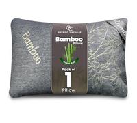 GC GAVENO CAVAILIA Luxury Bamboo Pillows Comfy Cozy Memory Foam Pillow, Deep Orthopedic Pillow, Prime Soft Bed Pillows, Fluffy Neck Support Pillow, 75x45 Cm, Grey