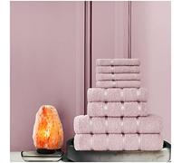GC GAVENO CAVAILIA Luxury Boston 8 Piece Towel Bathroom Accessory, Highly Water Absorbent Egyptian Cotton Bathroom Set, Blush Pink