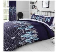 GC GAVENO CAVAILIA Luxury Feathers Duvet Cover Sets, Geometric Bedding Sets Single, Reversible Navy Bed Set