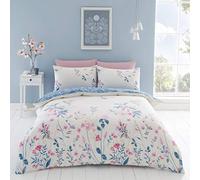 GC GAVENO CAVAILIA Luxury Geometric Duvet, Floral Quilt Set, Polycotton Bed Covers, Emma-Natural, Double