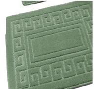 GC GAVENO CAVAILIA Luxury Greek 2 Piece Bath Set, Non Slip Bath Mat, Super Soft Bathroom Accessory Rug Mat, Regular, Sage Green