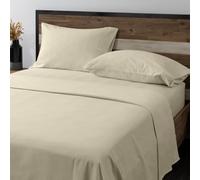 GC GAVENO CAVAILIA Luxury King Size Bed Sheets, 100% Natural Brushed Cotton Flannelette Bed Sheet Set Includes Fitted Sheet, Flat Sheet With Pillowcases, Cream Bedding