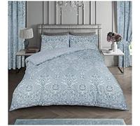 GC GAVENO CAVAILIA Luxury Polycotton Duvet Cover, Soft & Cosy Printed Warm Quilt Set, Easy Care Reversible Bedding Double Bed Set, Duck Egg