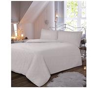 GC GAVENO CAVAILIA Luxury Quality Plain Dyed Thermal Flannelette Duvet Cover and Pillowcases, Cotton, Grey, Double