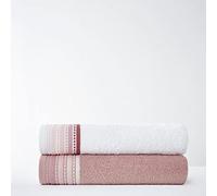 GC GAVENO CAVAILIA Luxury Quality Soft & Cosy Bathroom Water Absorbent, 100% Pure Cotton 550 GSM Malton Bath Towel Set, Egyptian, Pink, 70x120 cm