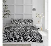 GC GAVENO CAVAILIA Luxury ZEBRA SKIN Bed Set With Duvet Cover and Pillow Case White/Black King